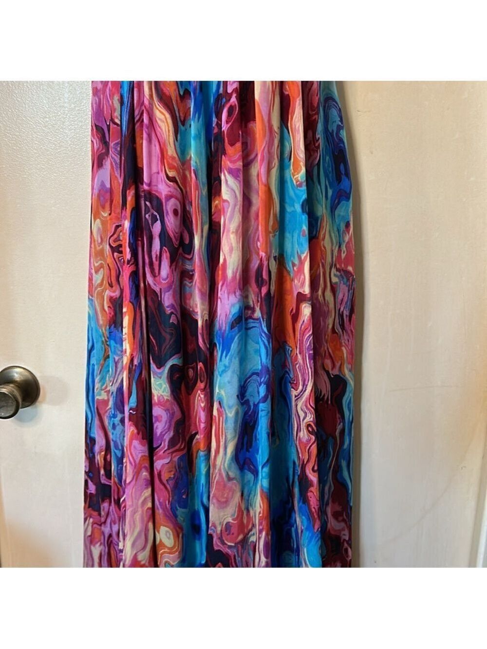 Laundry by Shelli Segal Spring Sunset Silk Strapless Gown size 8 - Picture 5 of 12